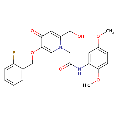 N-(2,5-dimethoxyphenyl)-2-{5-[(2-fluorophenyl)methoxy]-2-(hydroxymethyl)-4-oxo-1,4-dihydropyridin-1-yl}acetamide