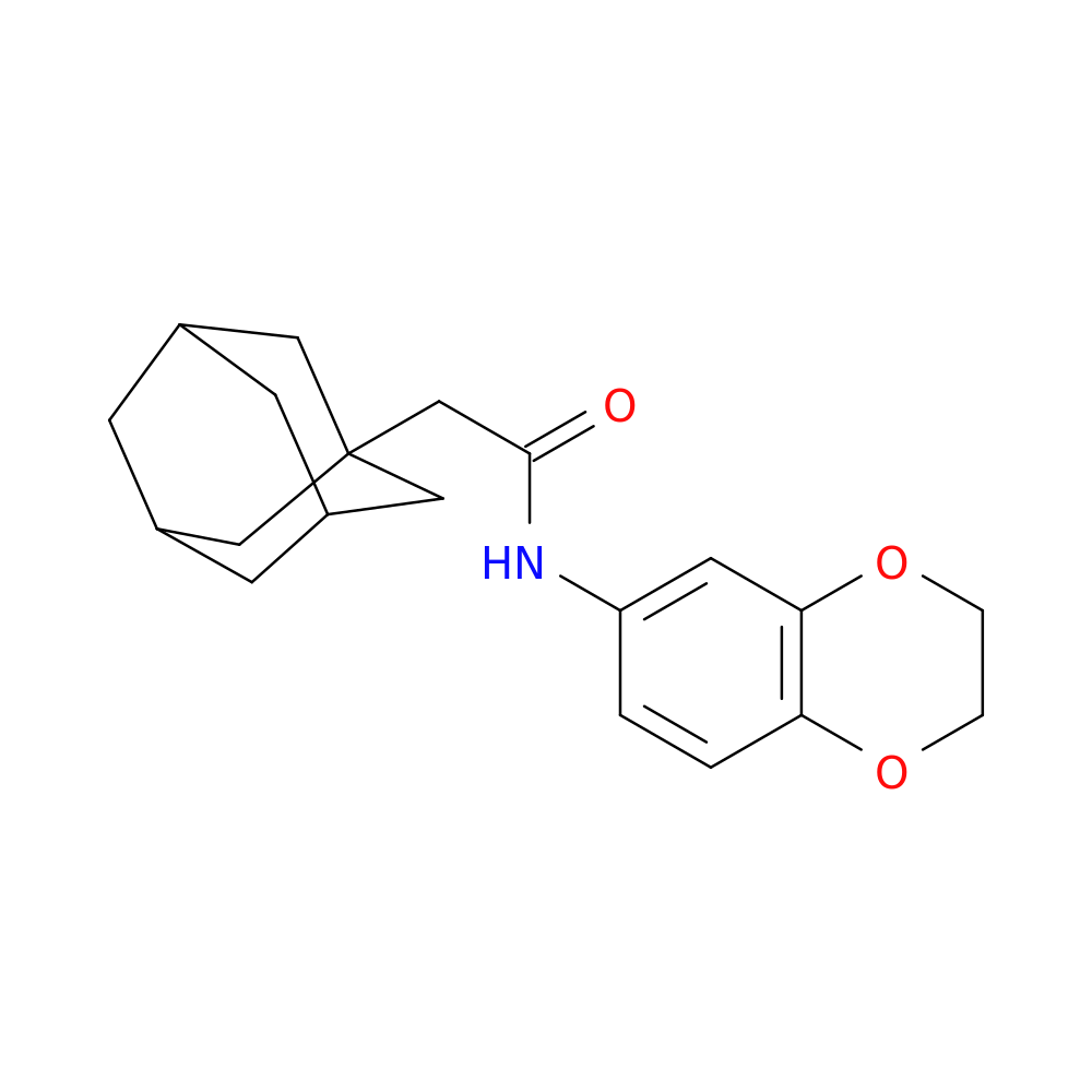 2-(1-adamantyl)-N-(2,3-dihydro-1,4-benzodioxin-6-yl)acetamide