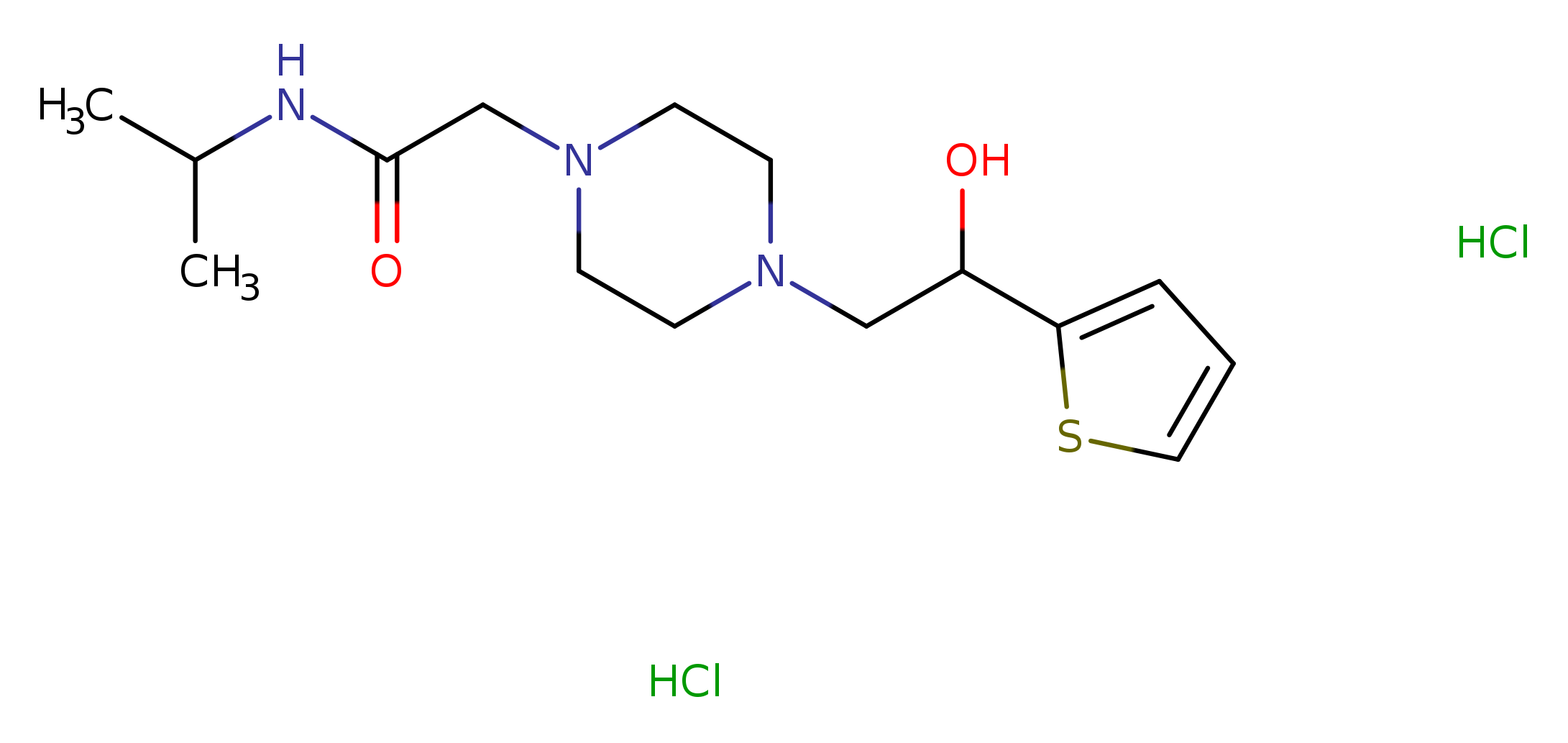 2-{4-[2-hydroxy-2-(thiophen-2-yl)ethyl]piperazin-1-yl}-N-(propan-2-yl)acetamide dihydrochloride