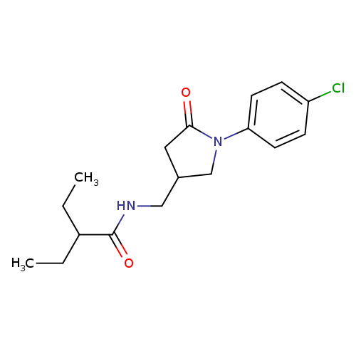 N-{[1-(4-chlorophenyl)-5-oxopyrrolidin-3-yl]methyl}-2-ethylbutanamide