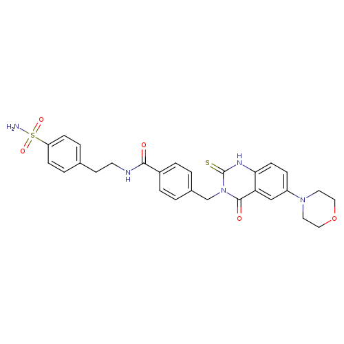 4-{[6-(morpholin-4-yl)-4-oxo-2-sulfanylidene-1,2,3,4-tetrahydroquinazolin-3-yl]methyl}-N-[2-(4-sulfamoylphenyl)ethyl]benzamide