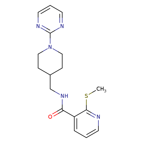2-(methylsulfanyl)-N-{[1-(pyrimidin-2-yl)piperidin-4-yl]methyl}pyridine-3-carboxamide