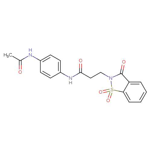N-(4-acetamidophenyl)-3-(1,1,3-trioxo-2,3-dihydro-1lambda6,2-benzothiazol-2-yl)propanamide