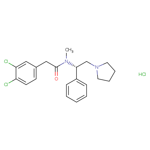 Benzeneacetamide, 3,4-dichloro-N-methyl-N-[(1S)-1-phenyl-2-(1-pyrrolidinyl)ethyl]-, hydrochloride (1:1)