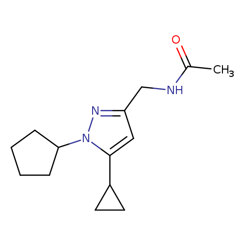 N-[(1-cyclopentyl-5-cyclopropyl-1H-pyrazol-3-yl)methyl]acetamide