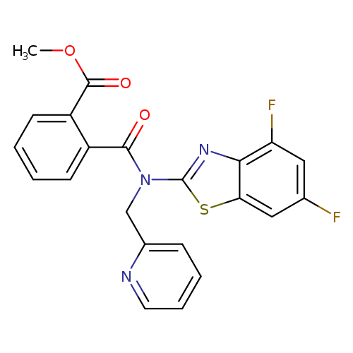 methyl 2-[(4,6-difluoro-1,3-benzothiazol-2-yl)[(pyridin-2-yl)methyl]carbamoyl]benzoate