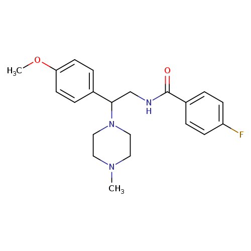 4-fluoro-N-[2-(4-methoxyphenyl)-2-(4-methylpiperazin-1-yl)ethyl]benzamide