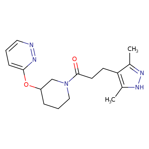 3-(3,5-dimethyl-1H-pyrazol-4-yl)-1-[3-(pyridazin-3-yloxy)piperidin-1-yl]propan-1-one