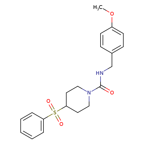 4-(benzenesulfonyl)-N-[(4-methoxyphenyl)methyl]piperidine-1-carboxamide
