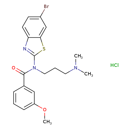 N-(6-bromo-1,3-benzothiazol-2-yl)-N-[3-(dimethylamino)propyl]-3-methoxybenzamide hydrochloride