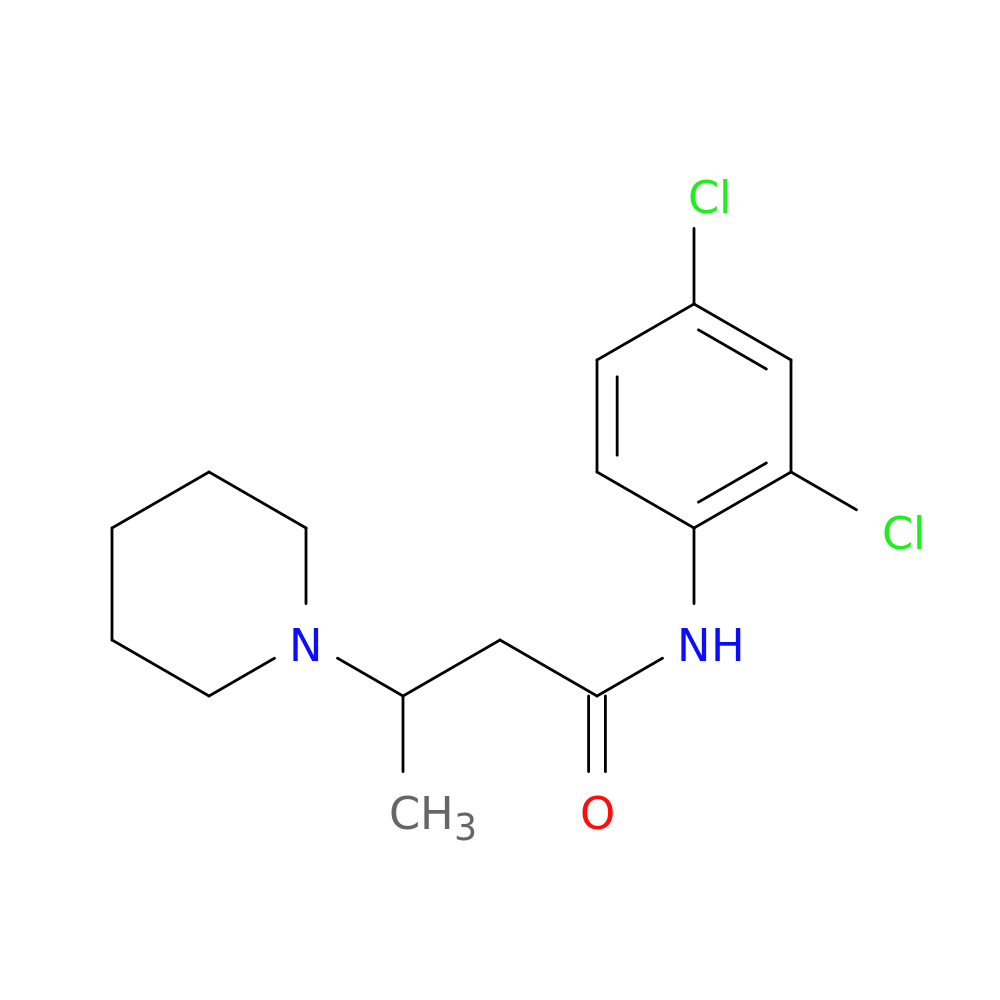 1-Piperidinepropanamide,N-(2,4-dichlorophenyl)-b-methyl-