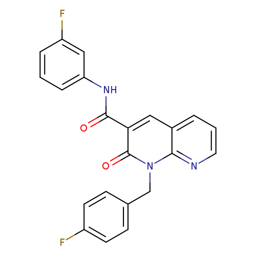 N-(3-fluorophenyl)-1-[(4-fluorophenyl)methyl]-2-oxo-1,2-dihydro-1,8-naphthyridine-3-carboxamide