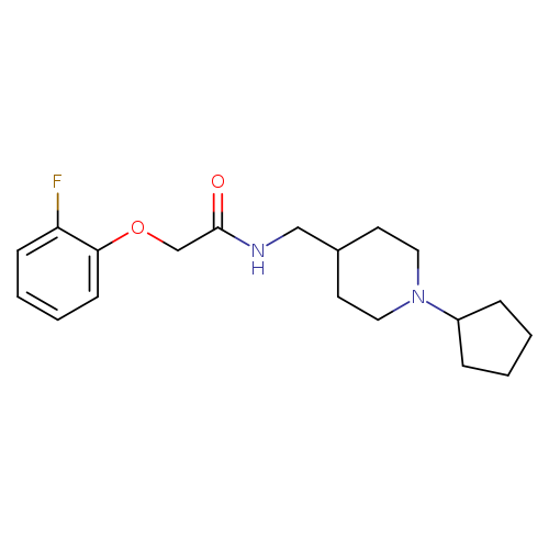 N-[(1-cyclopentylpiperidin-4-yl)methyl]-2-(2-fluorophenoxy)acetamide