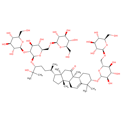 19-Norlanost-5-en-11-one, 24-[(O-β-D-glucopyranosyl-(1→2)-O-[β-D-glucopyranosyl-(1→6)]-β-D-glucopyranosyl)oxy]-3-[(6-O-β-D-glucopyranosyl-β-D-glucopyranosyl)oxy]-25-hydroxy-9-methyl-, (3β,9β,10α,24R)-