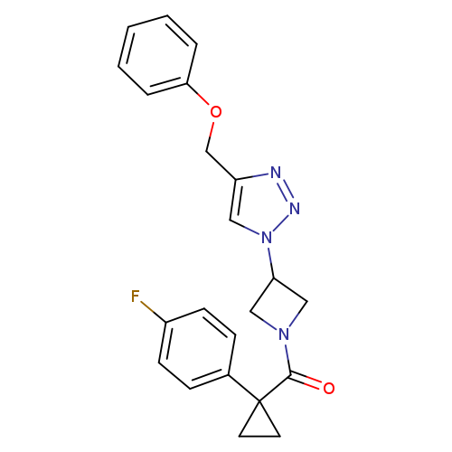 1-{1-[1-(4-fluorophenyl)cyclopropanecarbonyl]azetidin-3-yl}-4-(phenoxymethyl)-1H-1,2,3-triazole