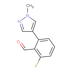 2-fluoro-6-(1-methyl-1H-pyrazol-4-yl)benzaldehyde