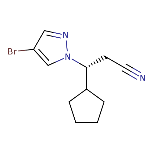 1H-Pyrazole-1-propanenitrile, 4-bromo-β-cyclopentyl-, (βR)-