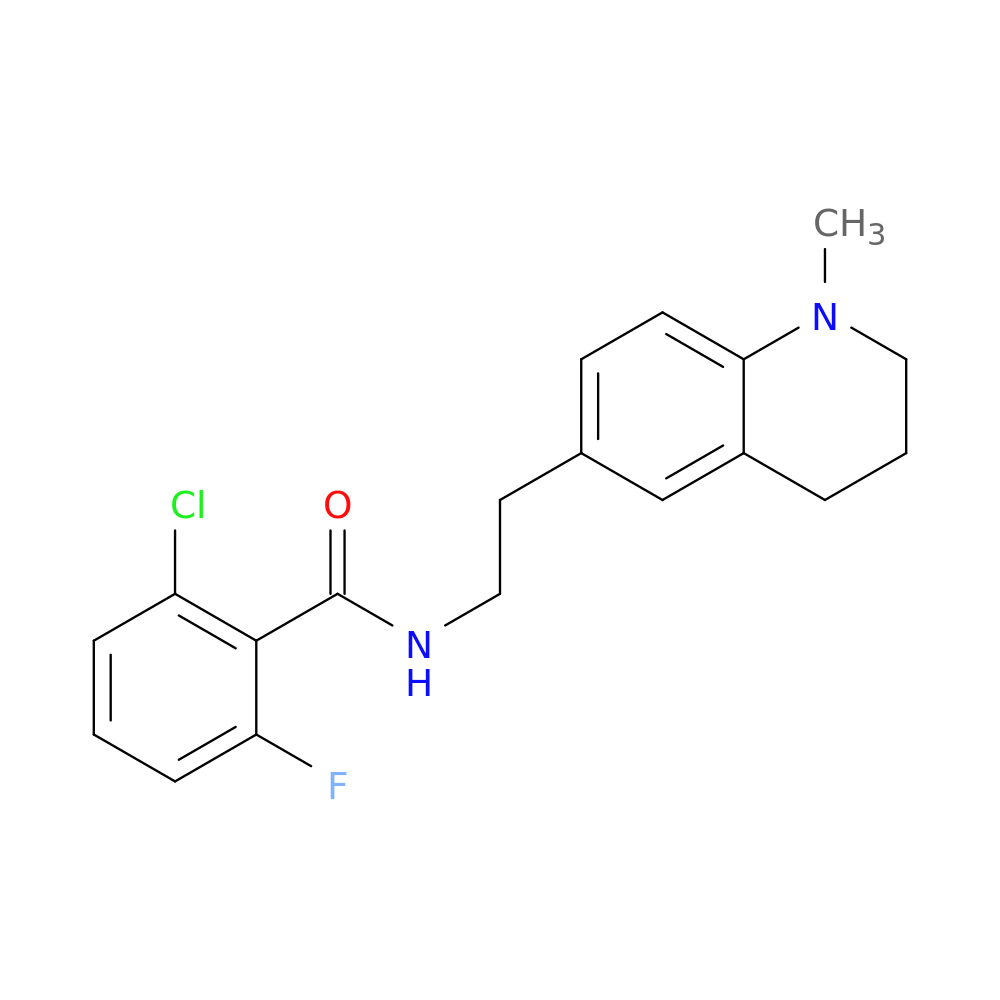 2-chloro-6-fluoro-N-[2-(1-methyl-1,2,3,4-tetrahydroquinolin-6-yl)ethyl]benzamide
