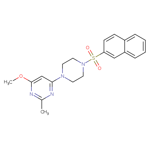 4-methoxy-2-methyl-6-[4-(naphthalene-2-sulfonyl)piperazin-1-yl]pyrimidine