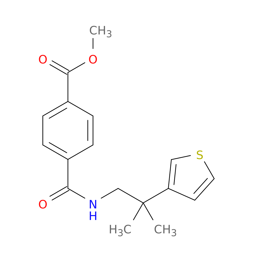 methyl 4-{[2-methyl-2-(thiophen-3-yl)propyl]carbamoyl}benzoate