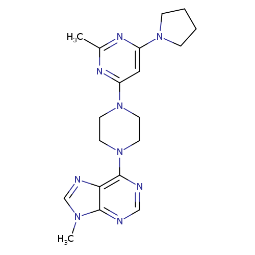 9-methyl-6-{4-[2-methyl-6-(pyrrolidin-1-yl)pyrimidin-4-yl]piperazin-1-yl}-9H-purine