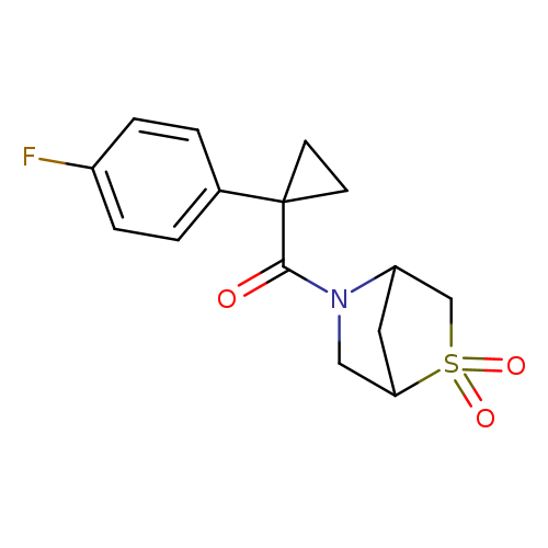 5-[1-(4-fluorophenyl)cyclopropanecarbonyl]-2lambda6-thia-5-azabicyclo[2.2.1]heptane-2,2-dione