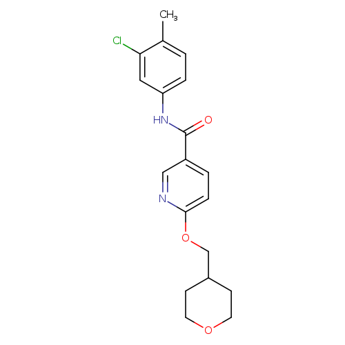 N-(3-chloro-4-methylphenyl)-6-[(oxan-4-yl)methoxy]pyridine-3-carboxamide