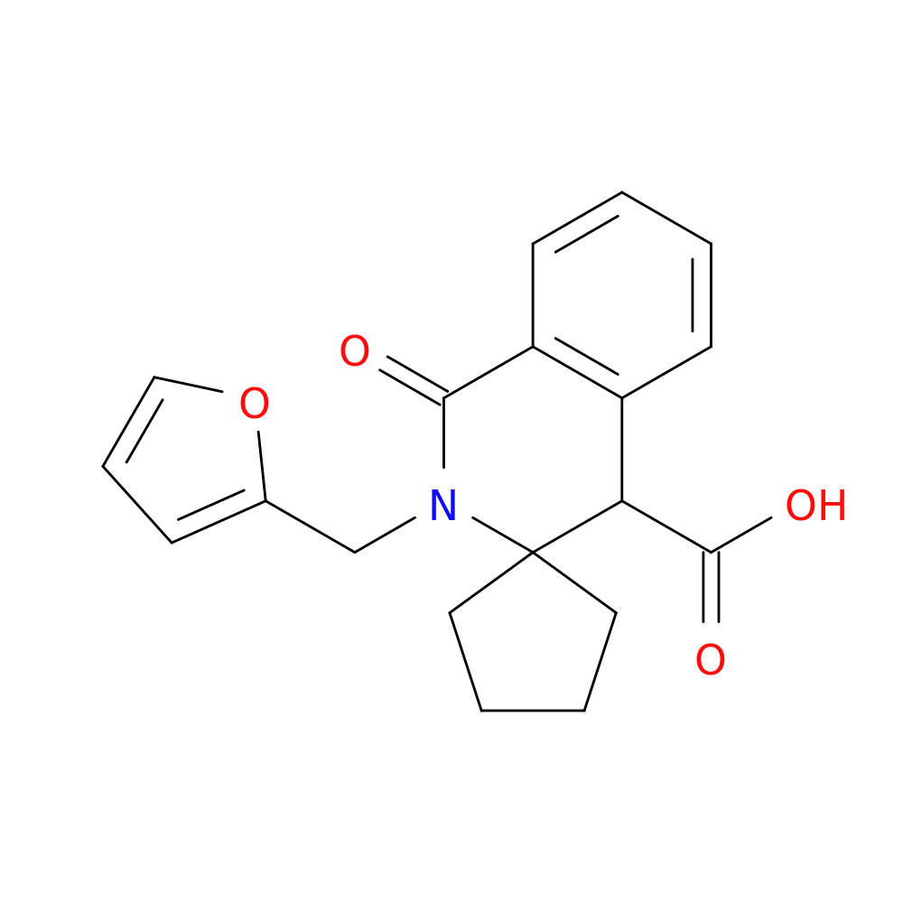 2'-(2-Furylmethyl)-1'-oxo-1',4'-dihydro-2'h-spiro[cyclopentane-1,3'-isoquinoline]-4'-carboxylic acid