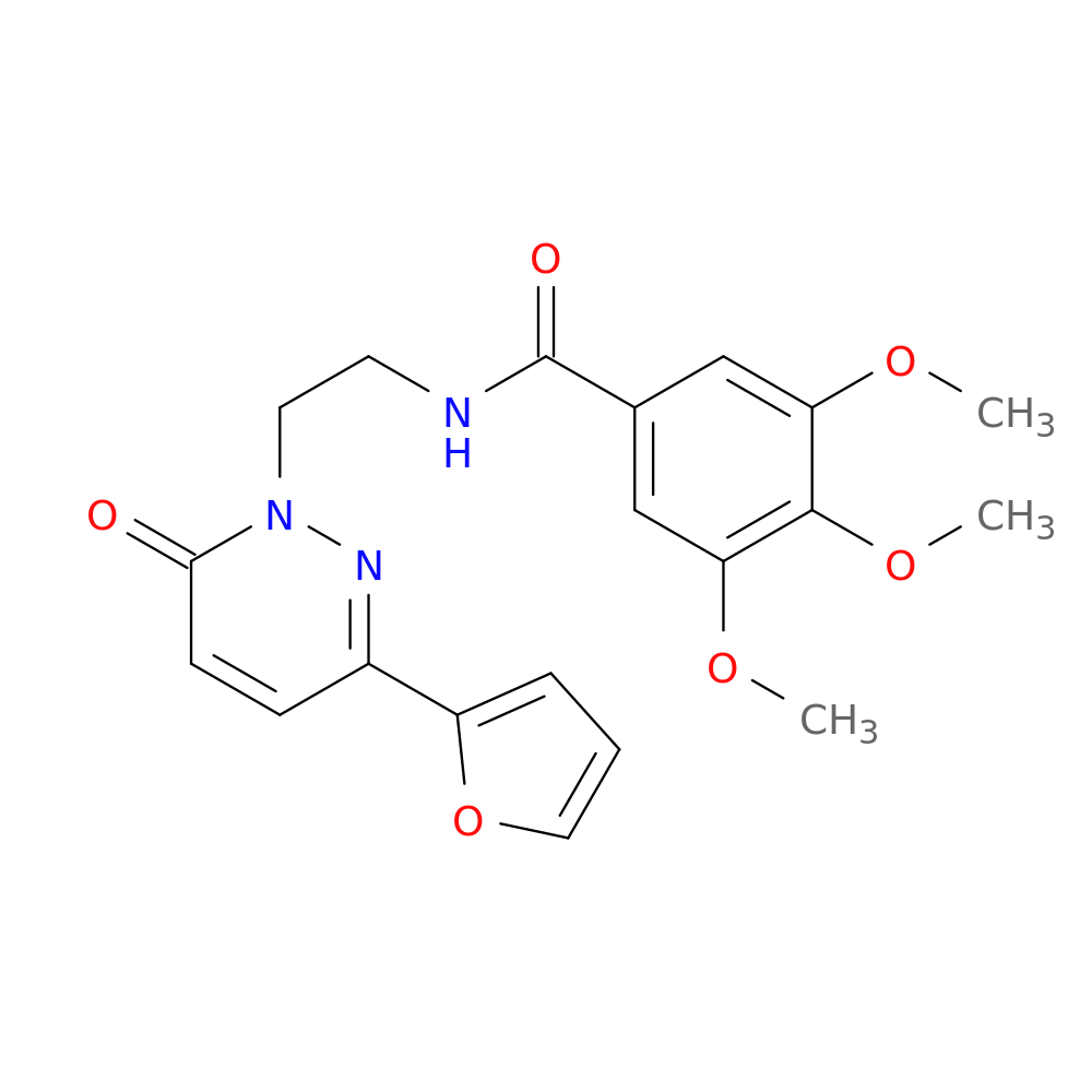 N-{2-[3-(furan-2-yl)-6-oxo-1,6-dihydropyridazin-1-yl]ethyl}-3,4,5-trimethoxybenzamide