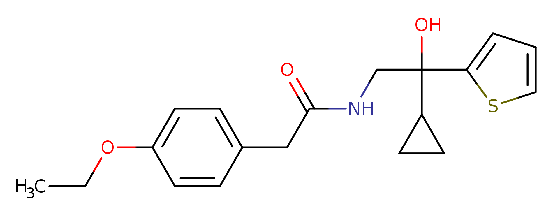N-[2-cyclopropyl-2-hydroxy-2-(thiophen-2-yl)ethyl]-2-(4-ethoxyphenyl)acetamide