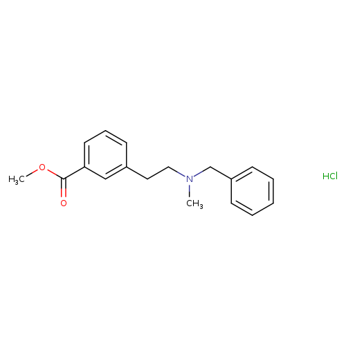 Benzoic acid, 3-[2-[methyl(phenylmethyl)amino]ethyl]-, methyl ester,hydrochloride