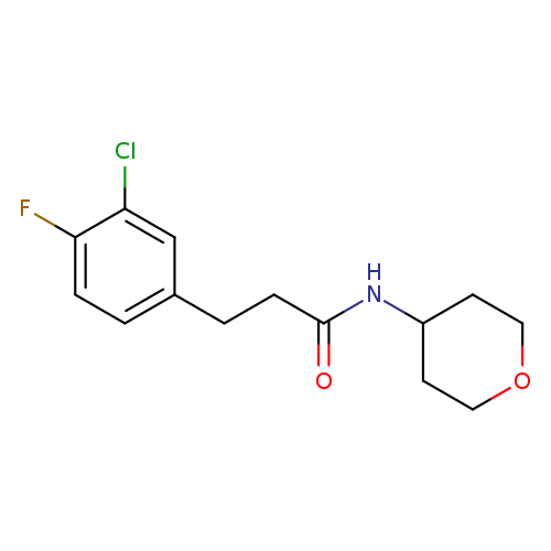 3-(3-chloro-4-fluorophenyl)-N-(oxan-4-yl)propanamide