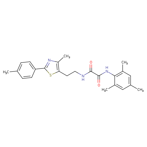 N-{2-[4-methyl-2-(4-methylphenyl)-1,3-thiazol-5-yl]ethyl}-N'-(2,4,6-trimethylphenyl)ethanediamide