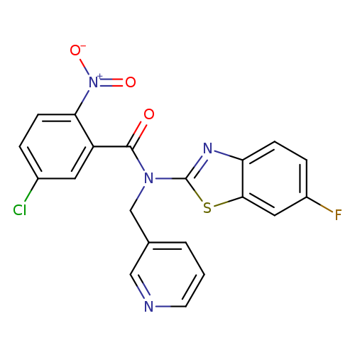 5-chloro-N-(6-fluoro-1,3-benzothiazol-2-yl)-2-nitro-N-[(pyridin-3-yl)methyl]benzamide