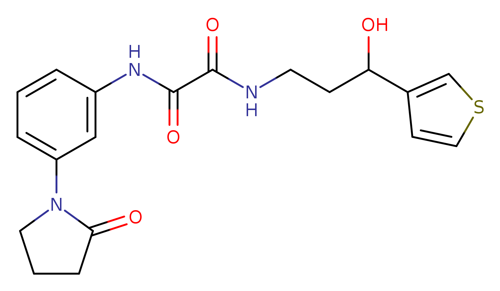 N-[3-hydroxy-3-(thiophen-3-yl)propyl]-N'-[3-(2-oxopyrrolidin-1-yl)phenyl]ethanediamide