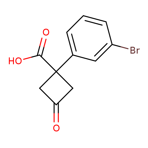 1-(3-bromophenyl)-3-oxocyclobutane-1-carboxylic acid