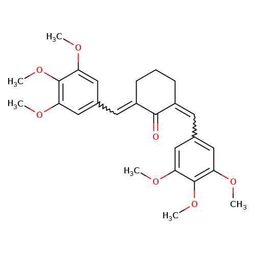 2,6-bis[(3,4,5-trimethoxyphenyl)methylidene]cyclohexan-1-one