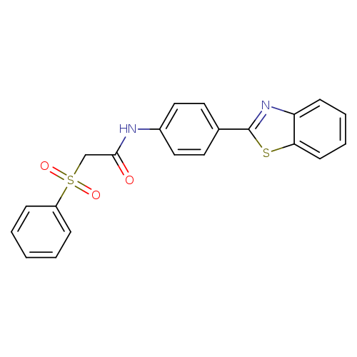 2-(benzenesulfonyl)-N-[4-(1,3-benzothiazol-2-yl)phenyl]acetamide
