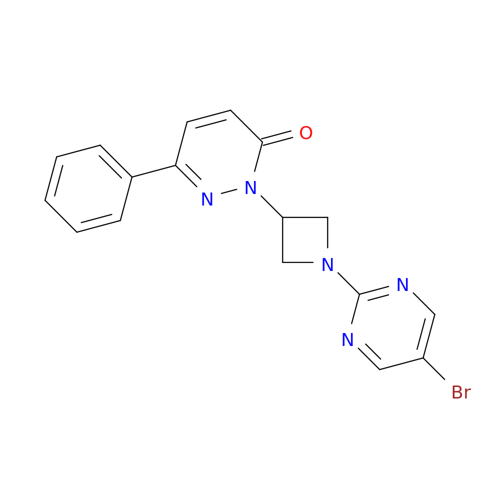 2-[1-(5-bromopyrimidin-2-yl)azetidin-3-yl]-6-phenyl-2,3-dihydropyridazin-3-one