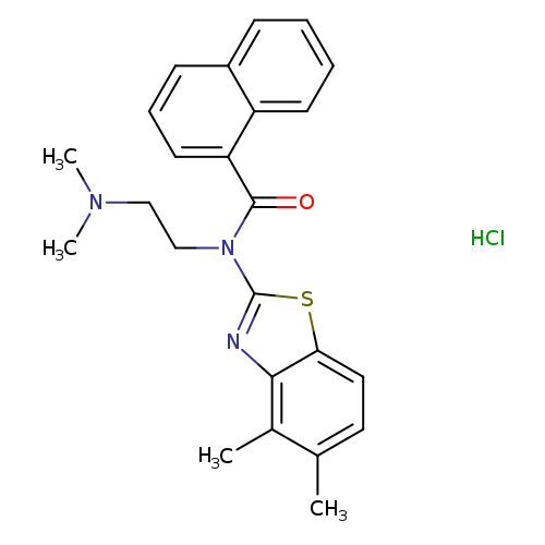 N-(4,5-dimethyl-1,3-benzothiazol-2-yl)-N-[2-(dimethylamino)ethyl]naphthalene-1-carboxamide hydrochloride
