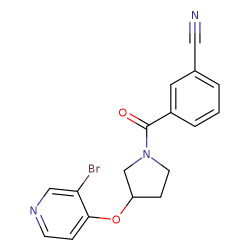 3-{3-[(3-bromopyridin-4-yl)oxy]pyrrolidine-1-carbonyl}benzonitrile