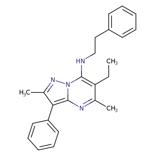 6-ethyl-2,5-dimethyl-3-phenyl-N-(2-phenylethyl)pyrazolo[1,5-a]pyrimidin-7-amine