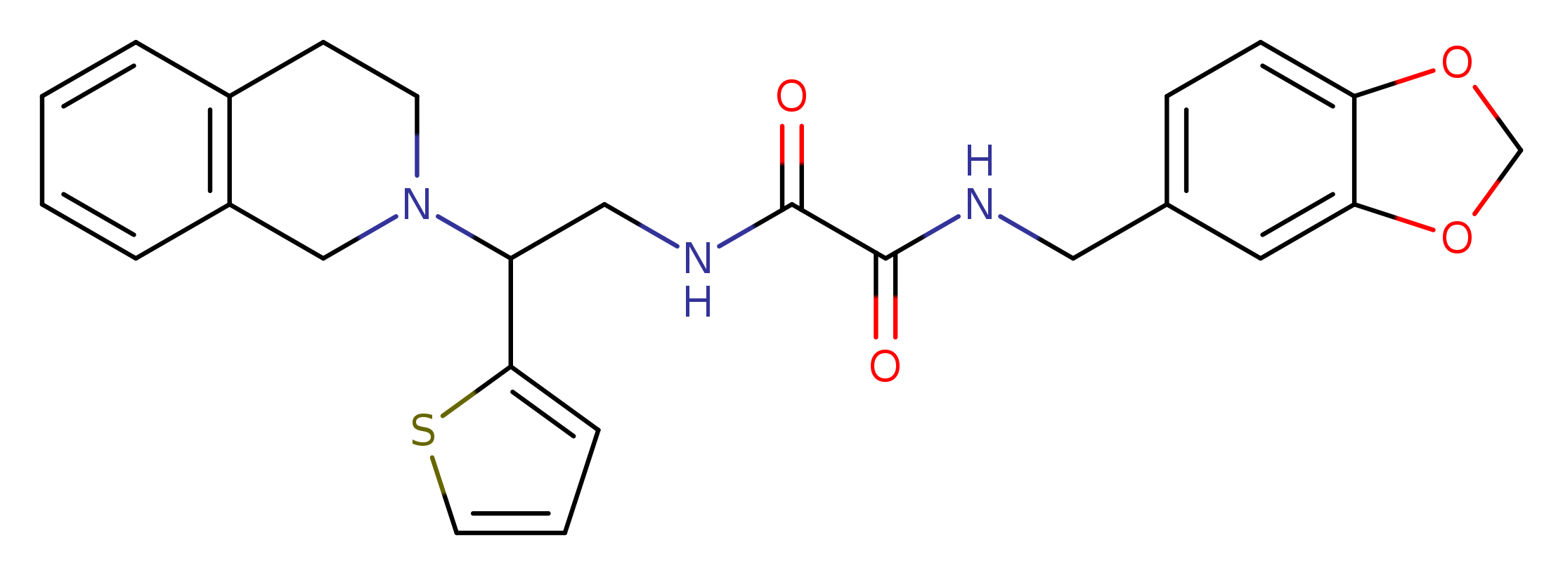 N-[(2H-1,3-benzodioxol-5-yl)methyl]-N'-[2-(1,2,3,4-tetrahydroisoquinolin-2-yl)-2-(thiophen-2-yl)ethyl]ethanediamide