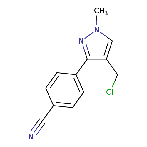 4-[4-(chloromethyl)-1-methyl-1H-pyrazol-3-yl]benzonitrile