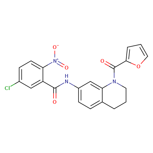 5-chloro-N-[1-(furan-2-carbonyl)-1,2,3,4-tetrahydroquinolin-7-yl]-2-nitrobenzamide