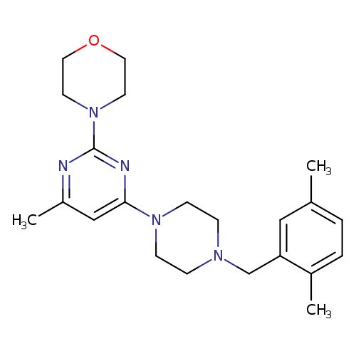 4-(4-{4-[(2,5-dimethylphenyl)methyl]piperazin-1-yl}-6-methylpyrimidin-2-yl)morpholine