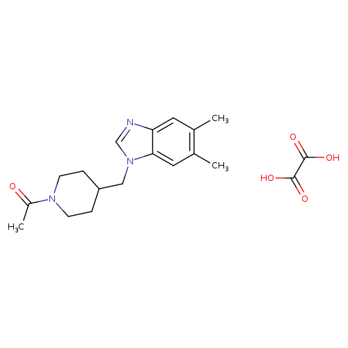 1-{4-[(5,6-dimethyl-1H-1,3-benzodiazol-1-yl)methyl]piperidin-1-yl}ethan-1-one; oxalic acid