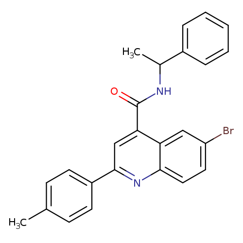 6-bromo-2-(4-methylphenyl)-N-(1-phenylethyl)-4-quinolinecarboxamide