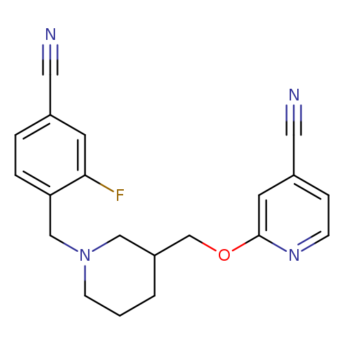 2-({1-[(4-cyano-2-fluorophenyl)methyl]piperidin-3-yl}methoxy)pyridine-4-carbonitrile