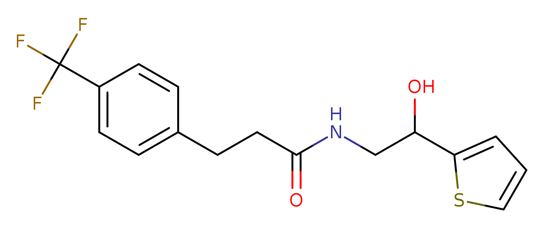 N-[2-hydroxy-2-(thiophen-2-yl)ethyl]-3-[4-(trifluoromethyl)phenyl]propanamide